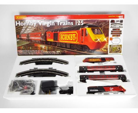Hornby - A boxed Hornby OO gauge R 1080 Virgin Trains Set - lot includes HST Power car number Op No 43087, plus carriages, du