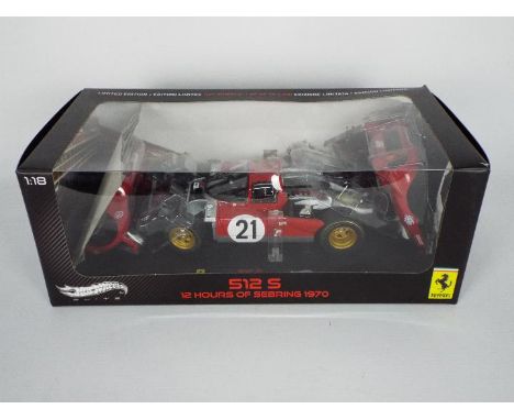 Hot Wheels Elite - A Hot Wheels Elite Limited Edition Ferrari  512S 12 Hours of Sebring 1970.1:18 scale model. Appears in min