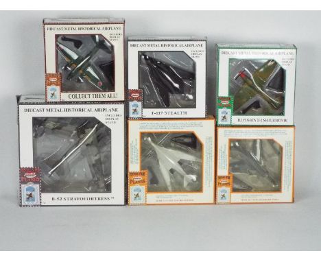 Model Power -Six boxed diecast Model Power 'Postage Stamp Planes' in various scales. Lot includes #5391 B-52 Stratofortress; 