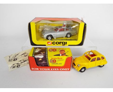 Corgi - 2 x boxed James Bond Citroen cars, a 2CV from For Your Eyes Only # 51655. an Aston Martin DB5 # 271. The cars both ap