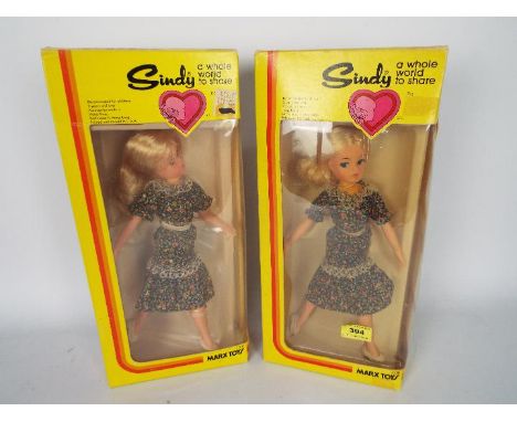 Two boxed Pedigree Sindy 1970’s Active Ballerina dolls made under license by Marx, USA, appear to have never been removed fro