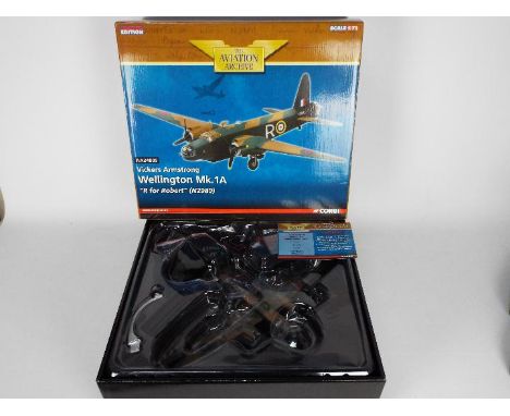 Corgi Aviation Archive - A boxed 1:72 scale Limited Edition Corgi AA34809 Vickers Armstrong Wellington Mk.1A 'R for Robert' (