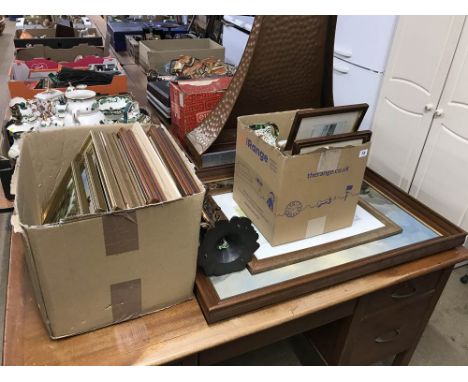 Variety of pictures and prints, a lamp etc.