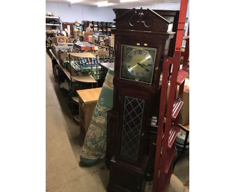 Fire surround, two rugs, corner cabinet, grandmother clock etc.