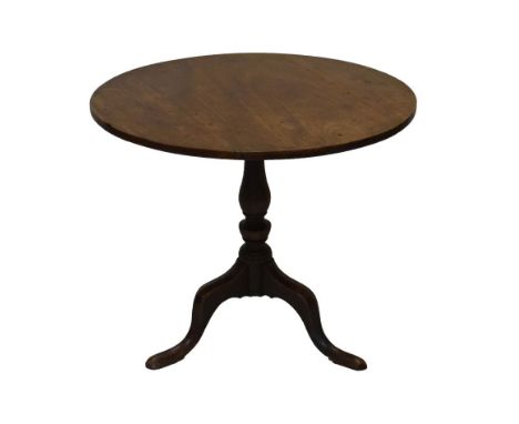 George III mahogany tripod occasional table, 80cm diameter x 70.5cm high  