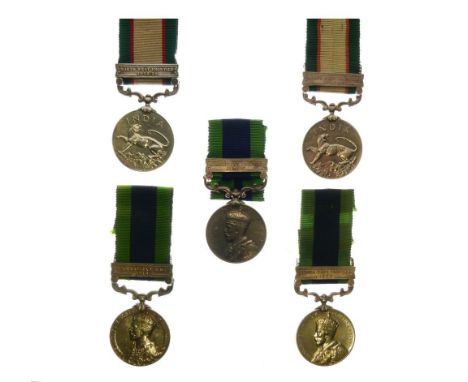 Five British India General Service Medals comprising: North West Frontier 1930-31 awarded to 32884DDR Bachan Singh of the Fir