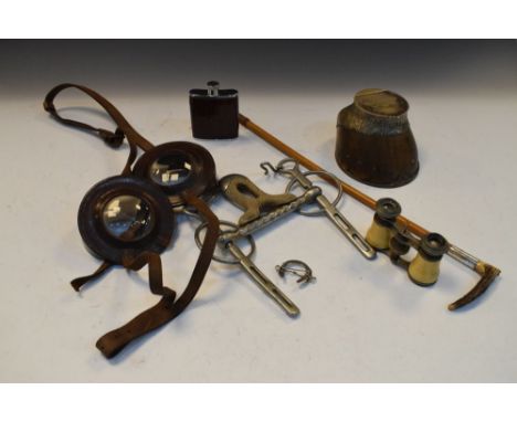 Equestrian Interest - Interesting selection of early 20th Century horse related effects to include; horse hoof inkwell, the h