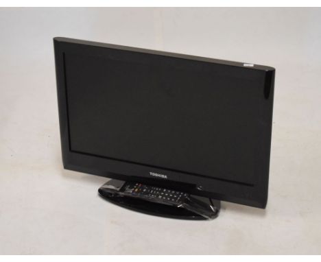 Toshiba LCD television with remote, and a Panasonic DVD player/recorder  