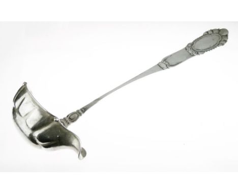 Early 20th Century white metal punch ladle bearing marks for Bremer Werkstatten and stamped 830S, 7.5toz approx, 36cm long  