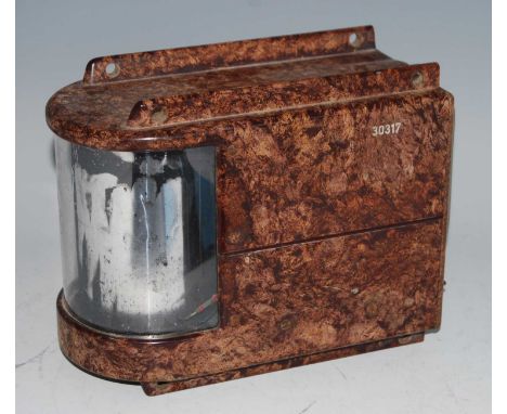 A German Luftwaffe Height Recorder Hohenschreiber (Barograph), having a bakelite case with rounded perspex end housing the ba