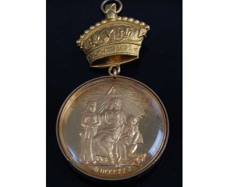 A late Victorian gilt Masonic medal "Honourable Testimonial of Masonic Charity &amp; Benevolence Instituted by H.R.H. Aug. Fr