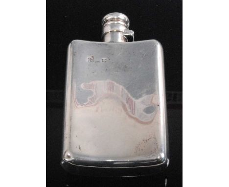 A late Victorian silver hip flask of plain undecorated form, maker Samson Mordan & Co, London, 1897, h. 10.5cm.Condition repo