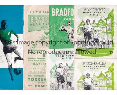 BRADFORD PARK AVENUE       Twenty nine home programmes with player autographs from 1957/8 to 1972/3. Mostly Bradford players'