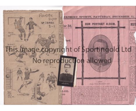 JIMMY SPIERS       A small miscellany relating to Speirs, newspaper cartoon including Speirs scoring for Rangers v Falkirk, 2