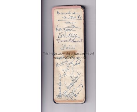 BUSBY BABES / DUNCAN EDWARDS AUTOGRAPH   A 1950's autograph book including 15 Manchester United signatures from the 1954/5 se