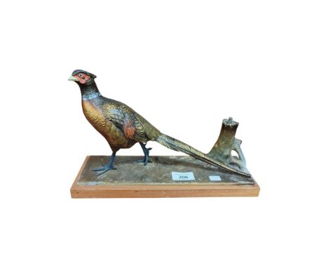 VINTAGE PHEASANT DESK LIGHTER