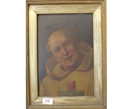 Continental School, 20th Century - A head and shoulders portrait of a monk