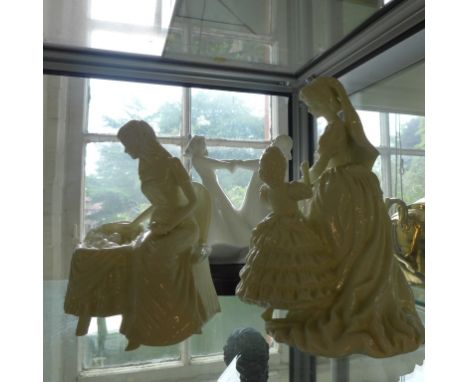 Royal Worcester Figurines 'The Wedding Day', 'Mother's Love' and Royal Doulton figurine 'Best Friends' (3)