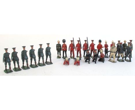 Irish Free State, National Army model soldiers by Britains. Six hand-painted lead, Irish Free State, infantry soldiers, by Br