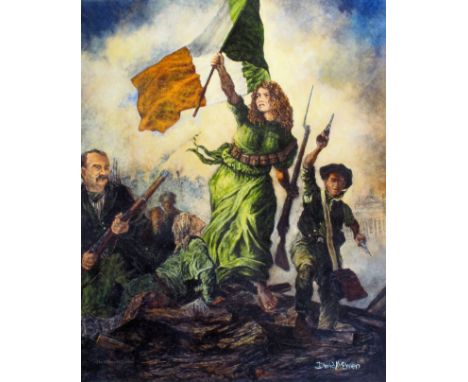 David McEwen, Irish. Liberty Leading the PeopleLimited edition lithograph, Artist's Proof, 28¼" x 22" (72 x 56cm). Signed in 