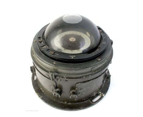 1039-1945 German Kriegsmarine schnellboot or E-boat compass by C. Plath, Hamburg, the 4in. ring card contained within a liqui