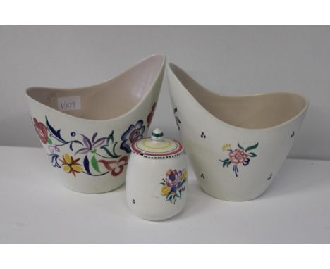Three pieces of vintage Poole Pottery 