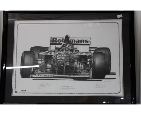 A limited edition print signed by Alan Stammer &amp; Damon Hill