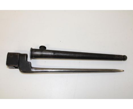 A MKII No4 pig bayonet &amp; scabbard 