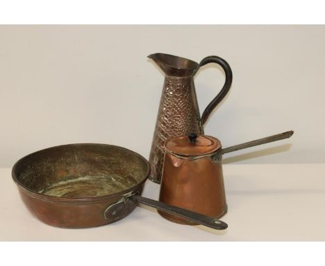 Three pieces of vintage copper ware 