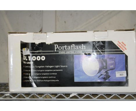 A Portaflash studio lighting system 