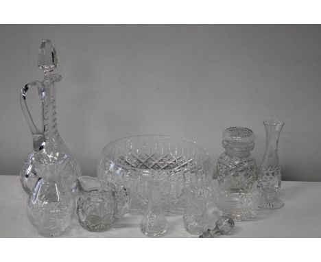 A job lot of assorted cut glass &amp; other 