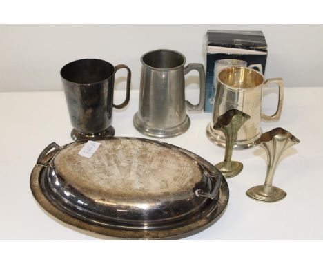 A selection of silver plated &amp; other items 