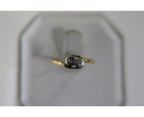 A 18ct gold &amp; diamond ring 1.3 grams 