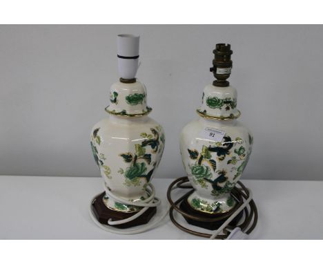 A pair of vintage Mason's lamp bases 