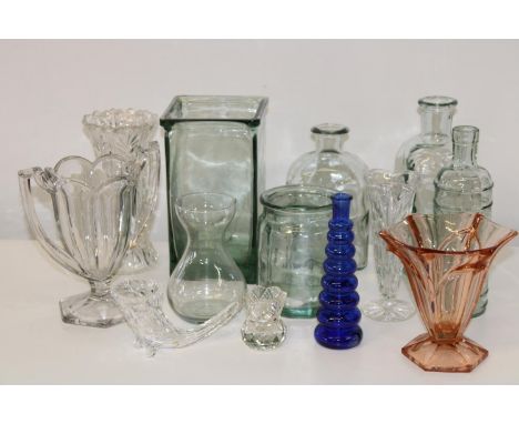 A good selection of antique &amp; vintage glass ware 