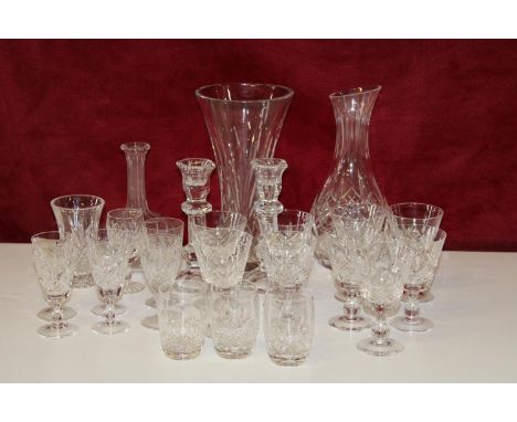 A good selection of cut glass crystal &amp; other glass ware 