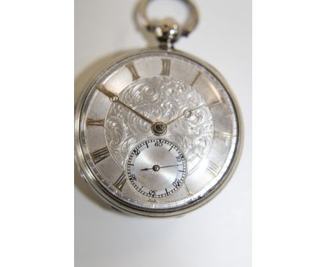 A hallmarked for London silver pocket watch with silvered dial (not working) 