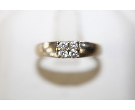 A 9ct white gold &amp; stone ring 1.8 grams 