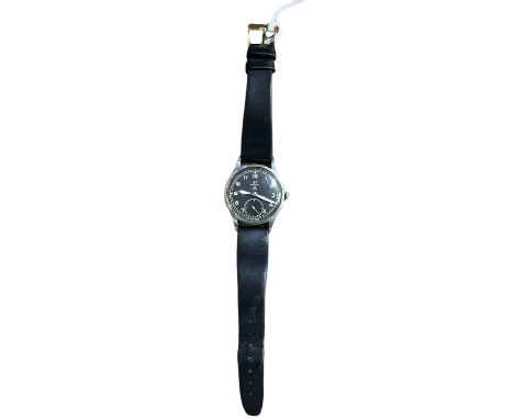 A Mid 20th Century Stainless Steel British Military Issue Wrist Watch Omega, 10262308, Circa 1943.The Signed 15 Jewel Movemen