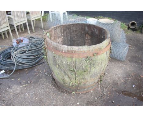 A half barrel planter