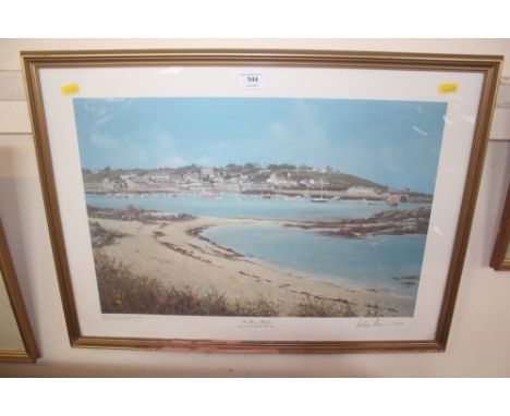 A pencil signed print "St Mary's Harbour"