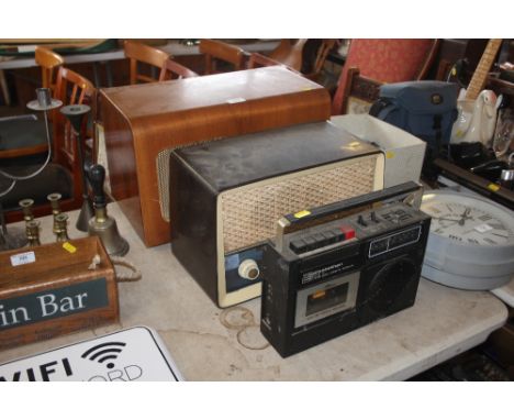 Two vintage radios (sold as collector's item) and one other 