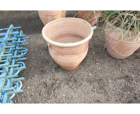 A large terracotta planter