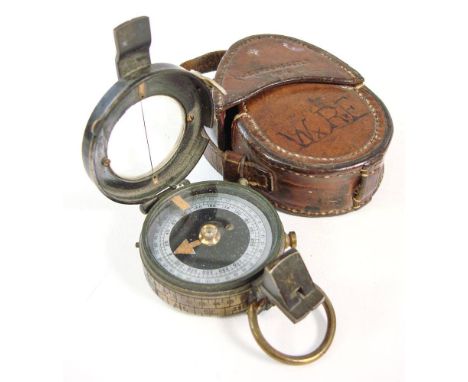 A WWI  Verniers patent pocket compass by Darton & Co, London , 1917: signed as per title with broad arrow stamp in an earlier