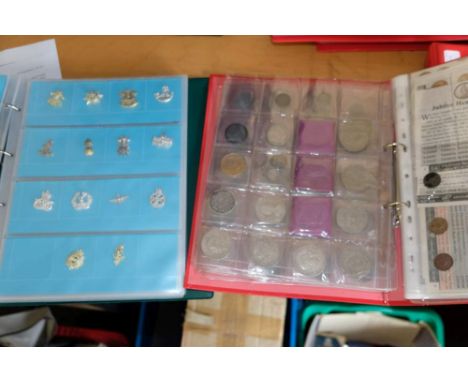 An album of mainly English coins: including 1887/91 crowns, 1887 double florin, three 1935 Rocking horse crowns and other sil