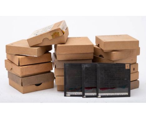 A collection of eighteen sets of Morgan's Publicity productions 3 inch Magic lantern slides:, including 'I'm Ninety-Nine Toda