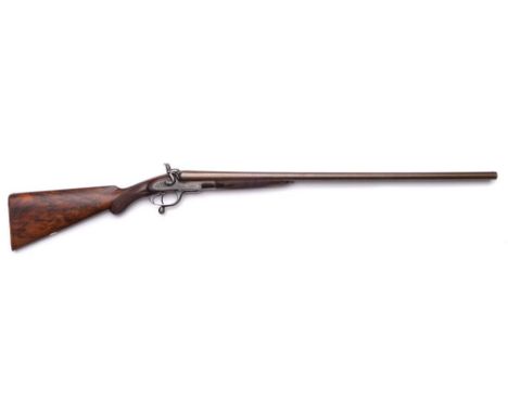 A 12-bore rotary underlever side by side hammer shotgun by Blissett & Son: No 8960, the 30 inch Damascus barrels signed to ri