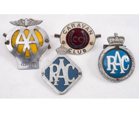An RAC 1953 Special Coronation issue full member badge: , white and blue enamel in a wreath surround surmounted by a crown, t