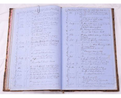 A manuscript ships' log of the Bulldog-class paddle sloop HMS Fury:, title page inscribed .'Log of the proceedings of Her Maj