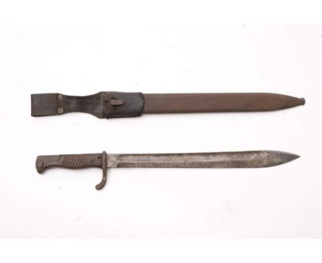 A WWI period Imperial German S98 bayonet by Alex Coppel: the single edge broad point blade signed as per title and dated '16'